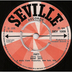 Rainy Days Party USED VINYL 7INCH 45 RPM
