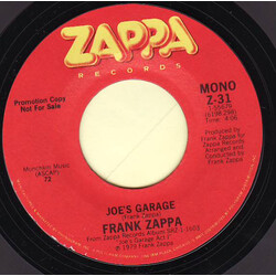Frank Zappa Joe's Garage USED VINYL 7INCH 45 RPM SINGLE PROMO MONO STEREO