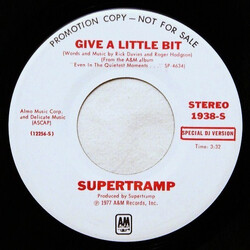 Supertramp Give A Little Bit USED VINYL 7INCH PROMO