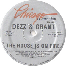 Grant & Dezz The House Is On Fire VINYL 12" USED