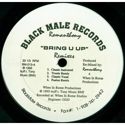 Romanthony Bring U Up (Remixes) USED VINYL 12INCH 33 S RPM