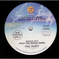 Phil Hurtt Boogie City (Rock And Boogie Down) USED VINYL 12INCH 33 S RPM PROMO