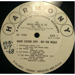 Various The Golden Songs Of The 50's - Vol 1 Vinyl LP USED