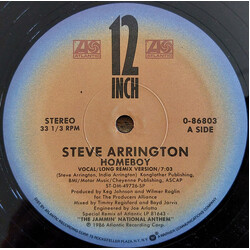 Steve Arrington Homeboy USED VINYL 12INCH 33 S RPM STEREO