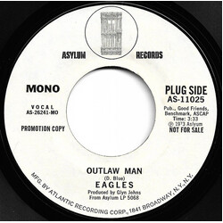 Eagles Outlaw Man USED VINYL 7INCH PROMO MONO STEREO