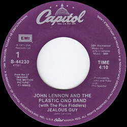 John Lennon / The Plastic Ono Band / The Flux Fiddlers Jealous Guy USED VINYL 7INCH 45 RPM SINGLE STYRENE