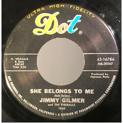 Jimmy Gilmer / The Fireballs She Belongs To Me USED VINYL 7INCH 45 RPM SINGLE