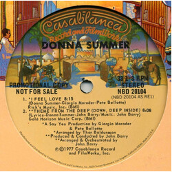 Donna Summer I Feel Love / Theme From The Deep (Down, Deep Inside) USED VINYL 12INCH 33 S RPM SINGLE SIDED PROMO
