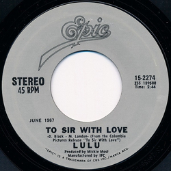 Lulu To Sir With Love / Morning Dew Vinyl 7" USED