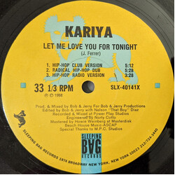 Kariya Let Me Love You For Tonight USED VINYL 12INCH 33 S RPM MISPRESS
