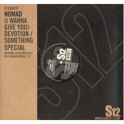 Nomad (I Wanna Give You) Devotion / Something Special USED VINYL 12INCH 45 RPM REISSUE