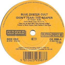 Blue Oyster Cult (Don't Fear) The Reaper Vinyl 7" USED