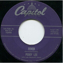 Peggy Lee / Jack Marshall's Music Fever Vinyl 7" USED