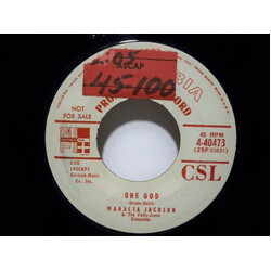 Mahalia Jackson One God / You'll Never Walk Alone USED VINYL 7INCH 45 RPM SINGLE PROMO