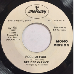 Dee Dee Warwick Foolish Fool Vinyl 7" USED