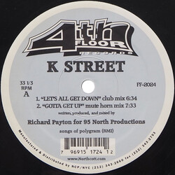 K. Street Let's All Get Down / Gotta Get Up VINYL 12" USED