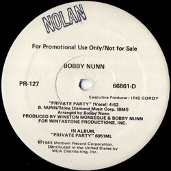 Bobby Nunn Private Party USED VINYL 12INCH PROMO