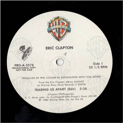 Eric Clapton Tearing Us Apart USED VINYL 12INCH 33 S RPM SINGLE PROMO