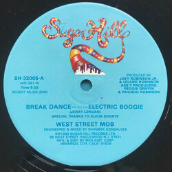 West Street Mob Break Dance - Electric Boogie / Let Your Mind Be Free USED VINYL 12INCH 33 S RPM