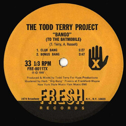 The Todd Terry Project Bango (To The Batmobile) / Back To The Beat USED VINYL 12INCH 33 S RPM