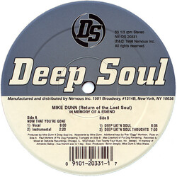 Mike Dunn Return Of Tha Lost Soul (In Memory Of A Friend) USED VINYL 12INCH 33 S RPM