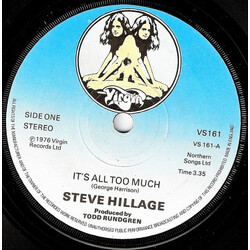 Steve Hillage It's All Too Much USED VINYL 7INCH 45 RPM SINGLE