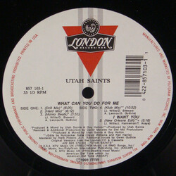 Utah Saints What Can You Do For Me VINYL 12" USED
