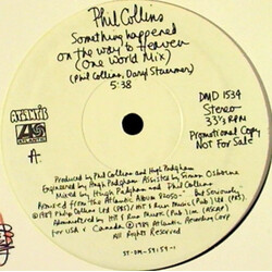 Phil Collins Something Happened On The Way To Heaven USED VINYL 12INCH 33 S RPM PROMO