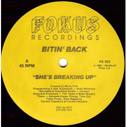 Bitin' Back She's Breaking Up USED VINYL 12INCH 45 RPM