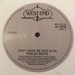 Peech Boys Don't Make Me Wait USED VINYL 12INCH 33 S RPM REISSUE REMASTERED REPRESS