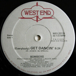 Bombers (Everybody) Get Dancin' USED VINYL 12INCH 33 S RPM SINGLE STEREO