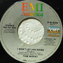 Tom Wopat I Won't Let You Down USED VINYL 7INCH 45 RPM PROMO