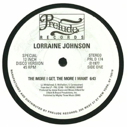 Lorraine Johnson The More I Get, The More I Want Vinyl 12" USED