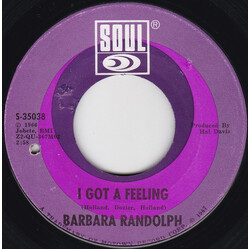 Barbara Randolph I Got A Feeling USED VINYL 7INCH 45 RPM SINGLE MONO