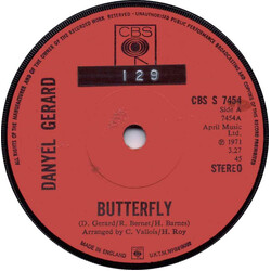 Danyel Gérard Butterfly USED VINYL 7INCH SINGLE 45 RPM