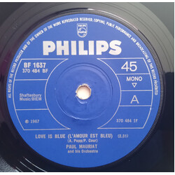 Paul Mauriat And His Orchestra Love Is Blue (L'Amour Est Bleu) USED VINYL 7INCH 45 RPM SINGLE