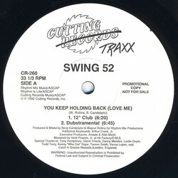 Swing 52 You Keep Holding Back (Love Me) USED VINYL 12INCH 33 S RPM PROMO