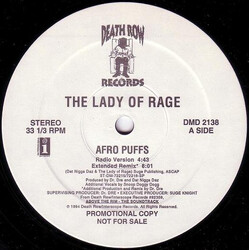 The Lady Of Rage Afro Puffs USED VINYL 12INCH 33 S RPM PROMO