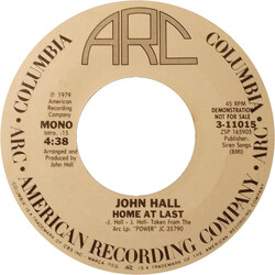 John Joseph Hall Home At Last USED VINYL 7INCH 45 RPM SINGLE PROMO STEREO MONO