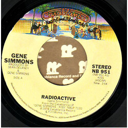 Gene Simmons Radioactive USED VINYL 7INCH 45 RPM SINGLE STYRENE