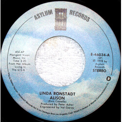 Linda Ronstadt Alison / Mohammed's Radio USED VINYL 7INCH 45 RPM