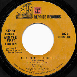 Kenny Rogers & The First Edition Tell It All Brother / Just Remember You're My Sunshine USED VINYL 7INCH 45 RPM SINGLE STYRENE
