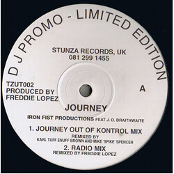 Iron Fist Productions / J.D. Braithwaite Journey USED VINYL 12INCH 33 S RPM LIMITED EDITION PROMO