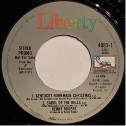 Kenny Rogers Kentucky Homemade Christmas USED VINYL 7INCH 45 RPM PROMO