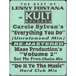 Lenny Fontana The Best Of Lenny Fontana on Kult Records E.P. VINYL 12" USED