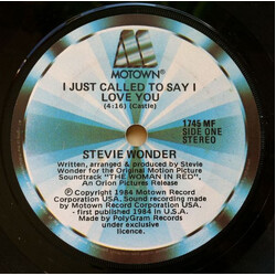 Stevie Wonder I Just Called To Say I Love You USED VINYL 7INCH 45 RPM SINGLE