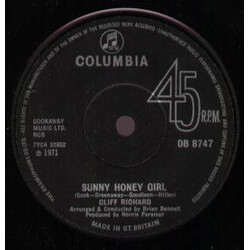 Cliff Richard Sunny Honey Girl USED VINYL 7INCH 45 RPM
