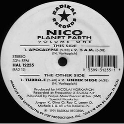 Nico Planet Earth Volume One USED VINYL 12INCH 33 S RPM