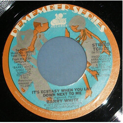 Barry White It's Ecstasy When You Lay Down Next To Me USED VINYL 7INCH SINGLE REISSUE