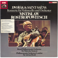 Antonín Dvořák / Camille Saint-Saëns / Mstislav Rostropovich / Royal Philharmonic Orchestra / Sir Adrian Boult / Philharmonia Orchestra / Sir Malcolm 